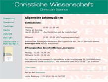 Tablet Screenshot of christian-science-nuernberg.de